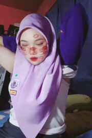 DAMIA Zahra Hijab Sange Buka Baju Colmek Enak